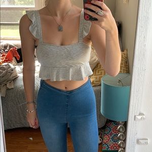 Grey crop top